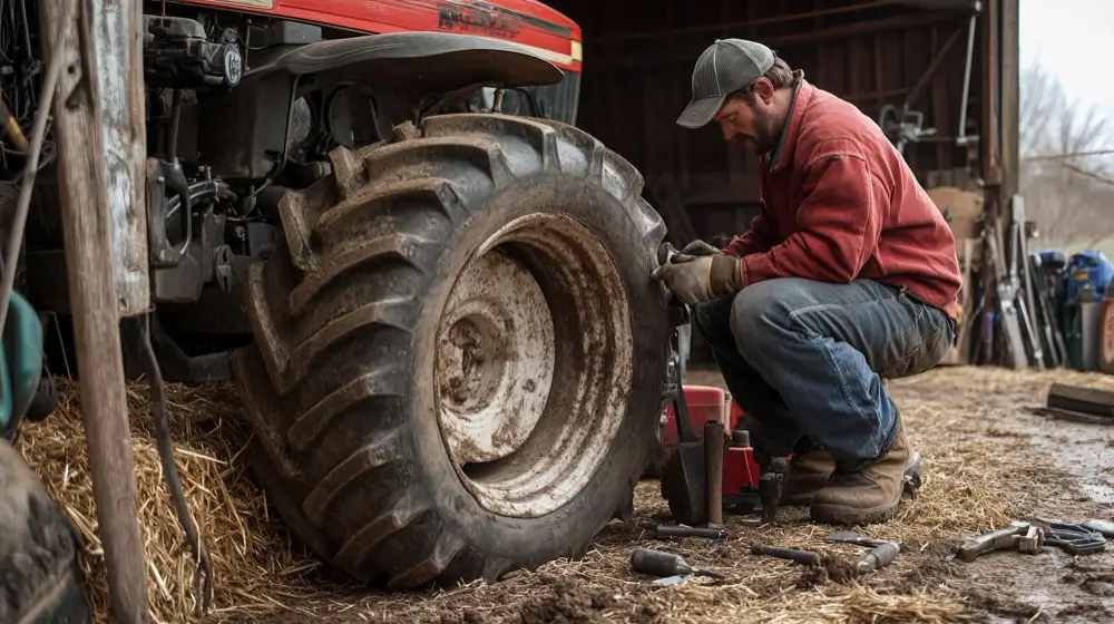 Emergency Mobile Farm Tractor Tire Repair Service Available