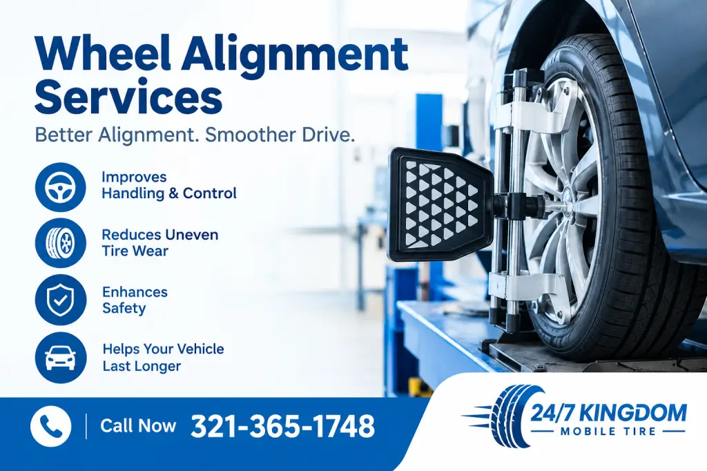 wheel alignment services and mobile tire replacement